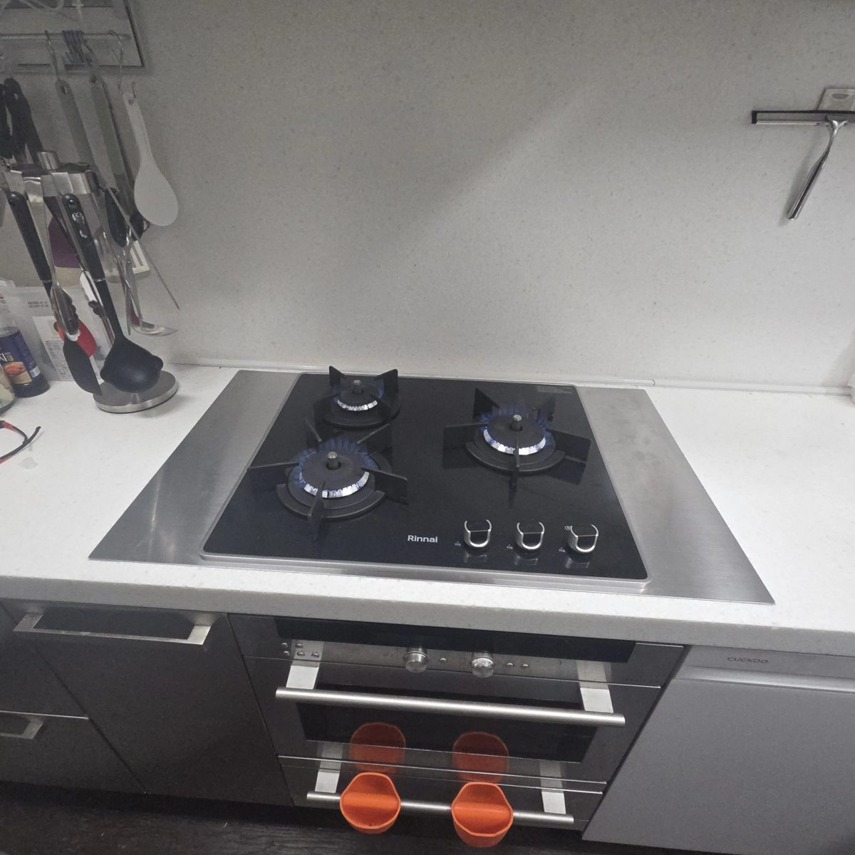 교체를 마친 빌트인 가스레인지